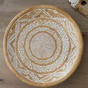 Dřevěný talíř na zeď – masiv