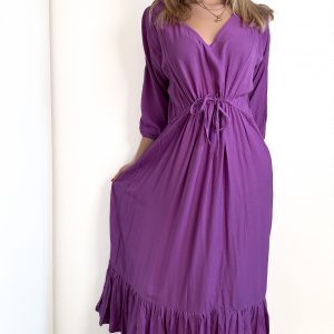 Šaty fialové dlouhé